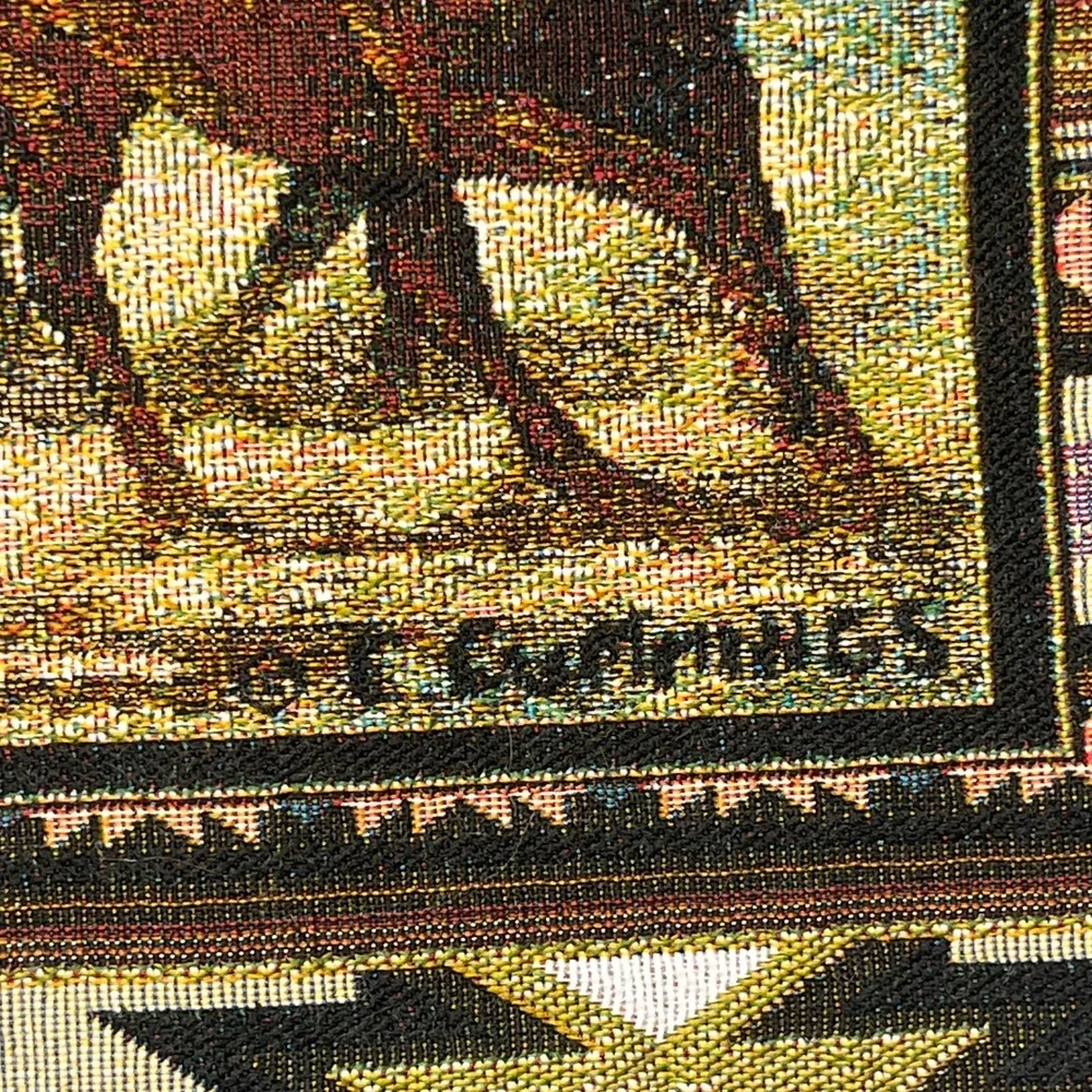 C. Cummings Table Runner Brown Southwestern Wild Horse Tapestry 68x13